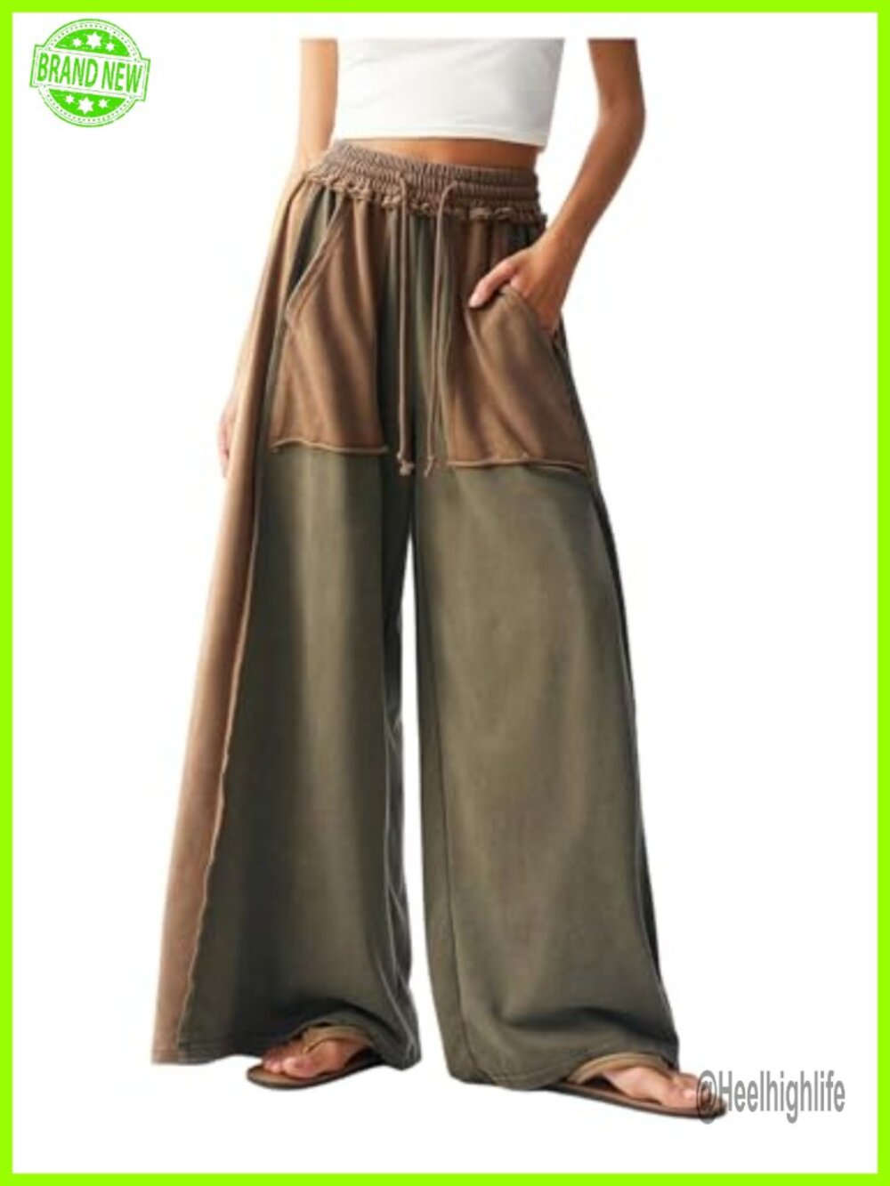 Wide Leg Baggy Sweatpants Acid Wash with Pockets Loose Fit